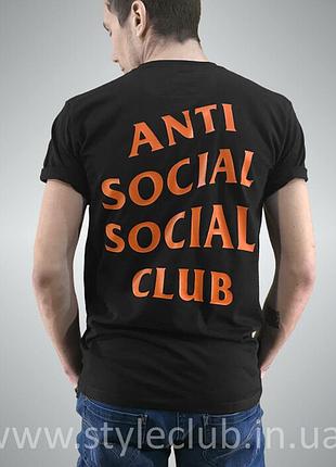 Футболка assc undefeated paranoid. бирка anti social social club xxl