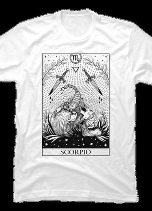 Повсякденна футболка loys з принтом zodiac sign dark gothic tarot card scorpio xs