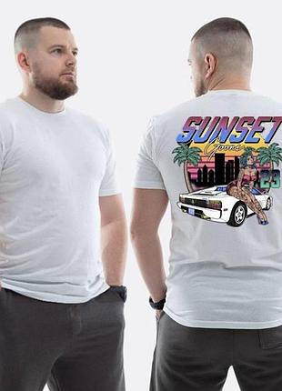 Футболка loys зсу с принтом sunset goons девушка авто пальмы s
