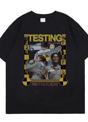 Футболка черная loys asap rocky testing xxl