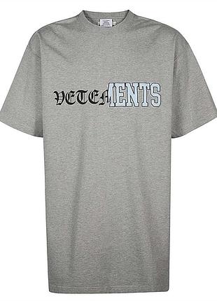 Футболка серая vetements double g • ветеменс футболка мужская | женская | детская l