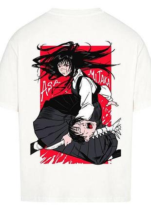 Футболка loys з принтом y2k chainsaw man x asa mitaka s