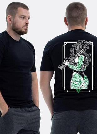 Футболка loys зсу з принтом sunset goons дівчина з зеленим татуювання в рамці m
