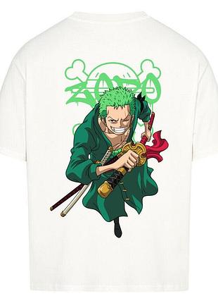 Футболка біла loys one piece x roronoa zoro bounty