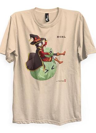 Футболка бежевая loys megumin (cabbage)