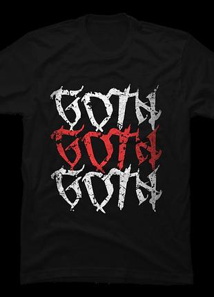 Повсякденна футболка loys з принтом triple gothic xs