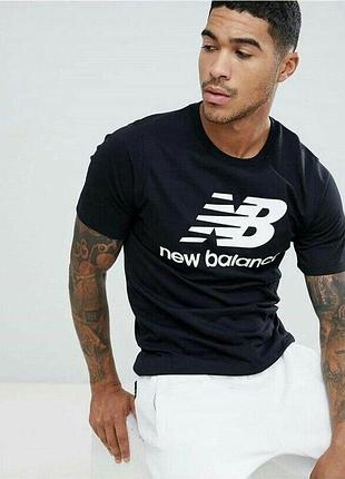 Футболка loys new balance нью баланс чорна чудова якість 100% бавовна xs