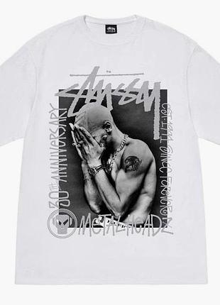 Футболка loys stussy стусси черная новый стильный качественный материал 100% хлопок xs