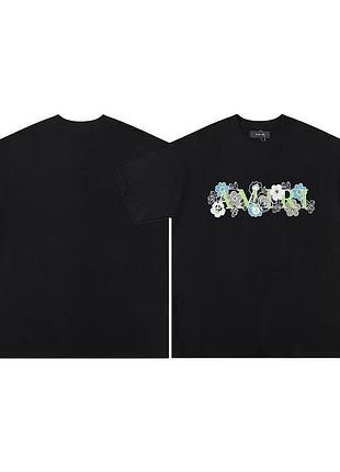 Футболка loys amiri амири черная качественная футболка loys из 100% хлопка xs