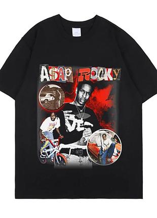 Футболка черная loys asap rocky one m