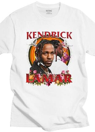 Футболка біла loys kendrick lamar hip-hop s