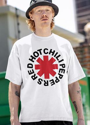 Футболка loys унісекс red hot chili peppers (logo wht) білий xs