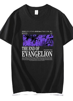 Футболка черная loys аниме the end of evangelion xxl