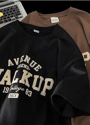 Жіноча стильна футболка loys з принтом walkup чорний xl
