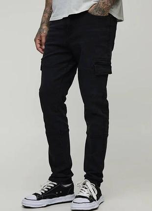 Джинси карго boohoo man w34