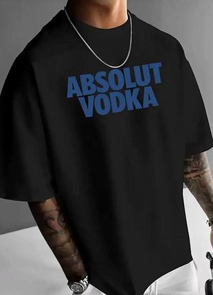 Чоловіча оверсайз футболка loys з принтом absolut vodka xs