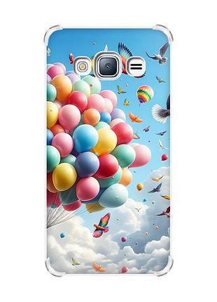 Чохол з потовщеними кутами на samsung galaxy j3(2016) j310 :: повітряні кульки (принт 365)