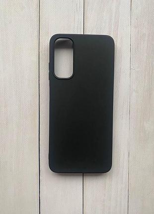 Силиконовый матовый чехол на samsung galaxy a05s (a057) черный