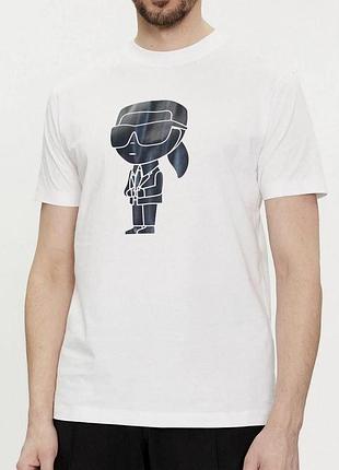 Футболка loys karl lagerfeld карл лагерфельд черная новая отличное качество 100% хлопок xs