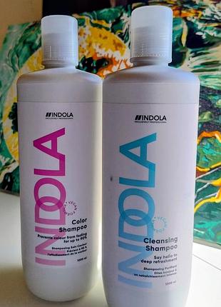Професійні шампуні indola 1000 мл (color + cleansing) — оригінал
