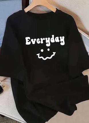 Жіноча футболка loys з принтом everyday чорний xs