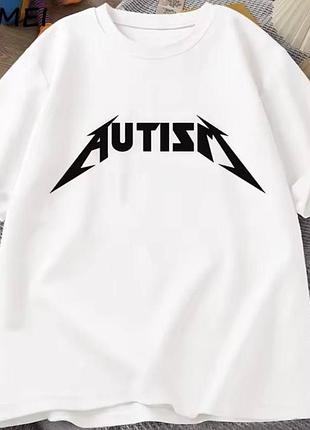 Жіноча футболка loys з принтом autism білий xs