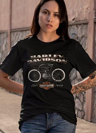 Футболка loys harley davidson (est 1903) черный xs