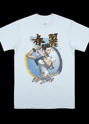 Футболка голубая loys street fighter chun li bow chambray