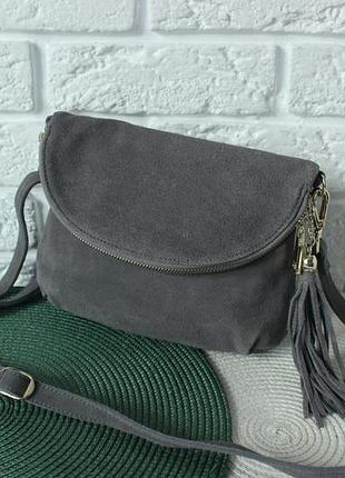 Сумка из натуральной замши real leather.