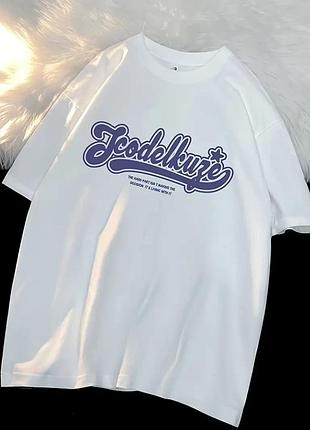 Жіноча стильна футболка loys з принтом jcodelkuje xxl