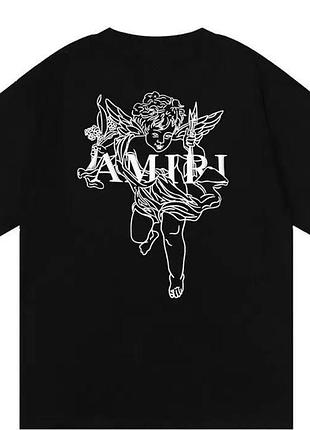 Футболка loys amiri амірі чорна чудова якість 100% бавовна xs