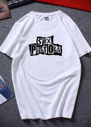 Біла футболка loys sex pistols classic logo секс пістолс s