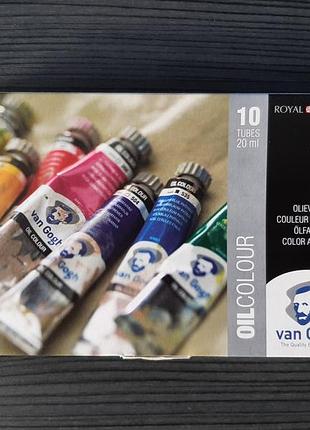 Набір олійних фарб van gogh royal talens 10 кольорів по 20 мл для живопису