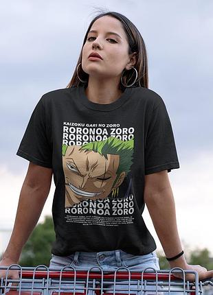 Футболка loys one piece (zoro roronoa) черный xl
