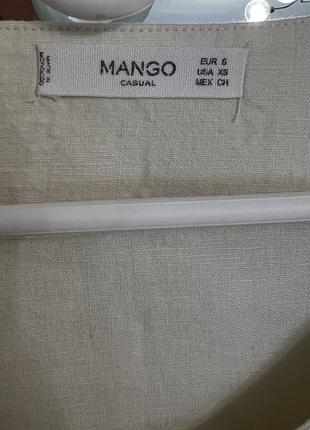 Блуза льон mango 4
