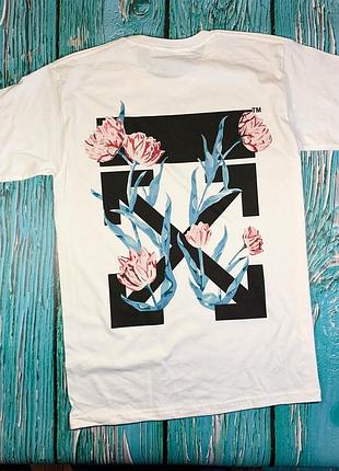 Футболка off white - стикеры в подарок • все размеры xl