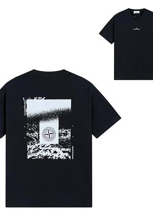 Футболка loys stone island стон айленд чорна нова якісна футболка loys з 100% бавовни m