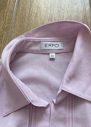 Нова елегантна жіноча сорочка німецького бренду erfo у чудовому ніжно-рожевому (зефірному) кольорі.