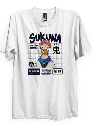 Повседневная футболка loys с принтом sukuna duck m