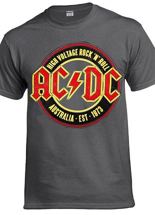 Футболка loys ac/dc australia 1973 графитовый xxl