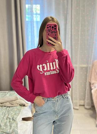 Жіночий рожевий, бавовняний світшот на резинці juicy couture
