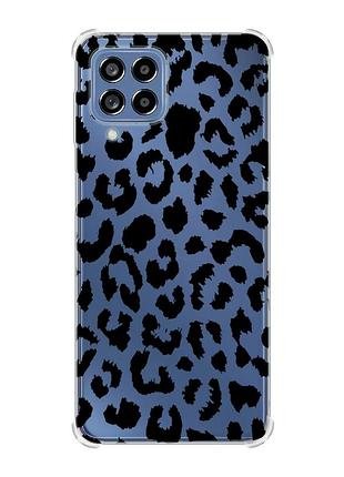Чехол с утолщёнными углами на samsung galaxy m53 (m536) 5g :: леопардовый принт (принт 374)