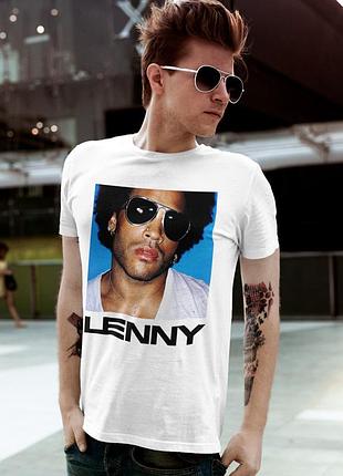 Футболка loys унісекс lenny kravitz (lenny) білий xs