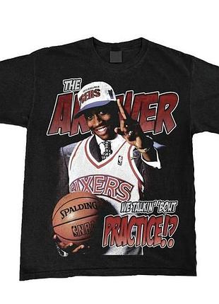 Футболка loys повседневная iverson ''we talkin'bout practice' vintage look t-shirt xl