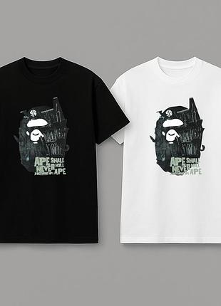 Футболка loys bape бейп чорна дуже гарна якість 100% бавовна. xs