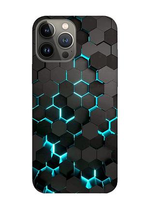 Матовий чохол з червоними боками на apple iphone 13 pro :: соти 3d (принт 357)