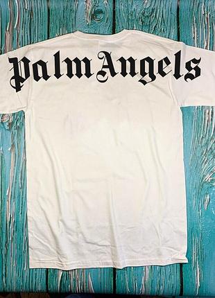 Футболка белая palm angels back • палм анджелс футболка l