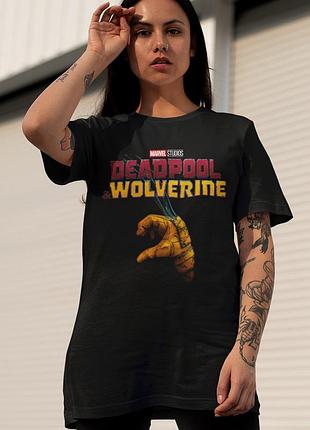 Футболка loys deadpool and wolverine (wolverine heart sign) чорний xs
