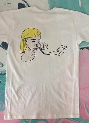 Футболка котик-наркотик от ripndip. ориг бирка s