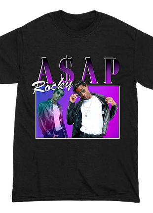 Футболка чёрная a$ap rocky vintage look tee s